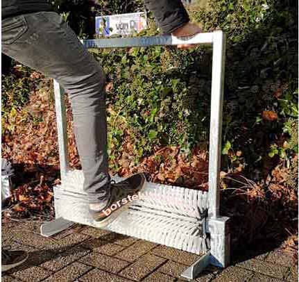 Voetbalschoenen frame en borstelwals